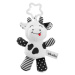AKUKU - Plyšová hračka s chrastítkem kravička černobílá