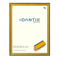 DANTIK rámeček 30 × 40, INCLINATA colori žlutý plexi čiré