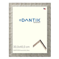 DANTIK rámeček 30 × 40, SARTORI kost.bílý plexi čiré