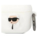 Pouzdro Karl Lagerfeld AirPods 3 cover white Silicone Karl Head 3D (KLA3RUNIKH)