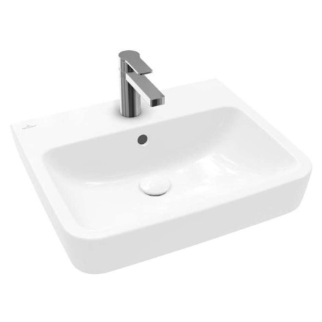 Villeroy & Boch O.novo - Umyvadlo na desku, 55x46 cm, s přepadem, otvor pro baterii, AntiBac, Ce