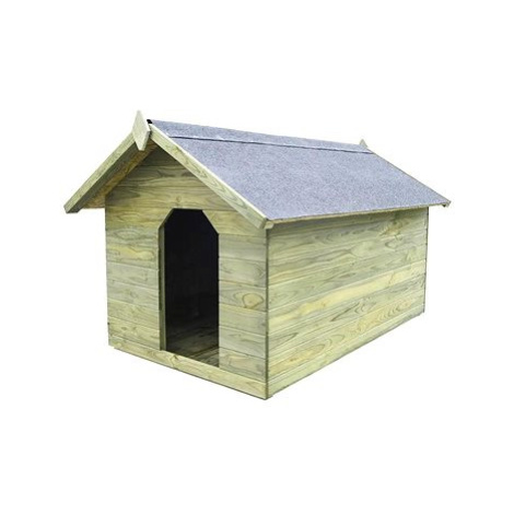 Zahradní psí bouda s otevírací střechou impregnovaná borovice 104,5 × 153,5 × 94 cm SHUMEE