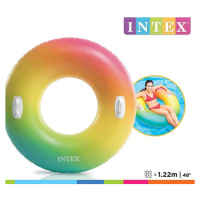 Intex 58202 kruh plovací s úchyty rainbow ombre 122cm