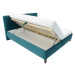 Čalouněná postel Lilie 160x200 zelená, bez matrace