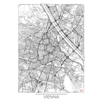 Mapa Vienna, Hubert Roguski, 30 × 40 cm