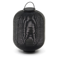 Černá LED stmívatelná stolní lampa (výška 37 cm) Saranella – Kave Home