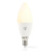 SMART LED žárovka Nedis WIFILC11WTE14, E14, barevná/teplá bílá