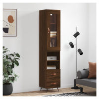 vidaXL Skříň highboard hnědý dub 34,5 x 34 x 180 cm kompozitní dřevo