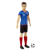 MATTEL - Barbie Fotbalová Panenka - Ken V Modrém Dresu