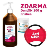 Vitar Veterinae Artivit sirup 1000 ml + DentOn 100 g + frisbee hračka pro psy