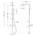 MEXEN/S CQ45 vanový sloup s termostatickou baterií, zlato 779104595-50