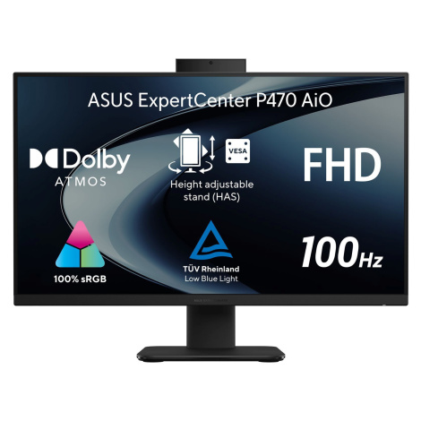 ASUS ExpertCenter P470VAK-BPE058W Počítač All-in-one, 27", FHD, i5-13420H, 16GB, 1TB, Intel int,