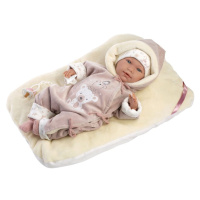Llorens 74106 NEW BORN - realistická panenka miminko se zvuky a měkkým látkovým tělem - 42 cm