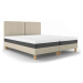 Béžová čalouněná dvoulůžková postel s roštem 180x200 cm Lotus – Mazzini Beds