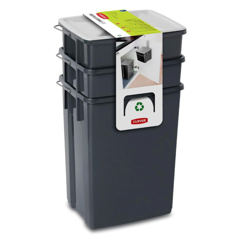Odpadkový sada box Biobox 245948 šedý 2x10l + 6l BAUMAX