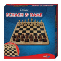 Simba Dickie Deluxe dřevěné šachy a dáma - DE