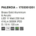 NOVA LUCE závěsné svítidlo PALENCIA saténový zlatý hliník a akryl LED 11W 230V 3000K IP20 170330