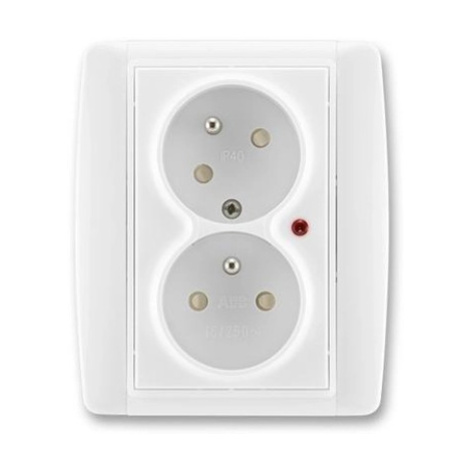 ABB Element dvojzásuvka bílá/bílá 5593E-C02357 03 s přepěťovou ochranou