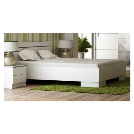 SARON postel 160x200 cm s roštem, bílá Casarredo