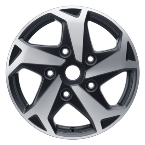 Kolo z lehké slitiny 17" Provedení s 5 paprsky, černé lesklé s frézovaným povrchem Ford Parts