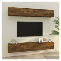 vidaXL Nástěnné TV skříňky 4 ks kouřový dub 100 x 30 x 30 cm