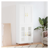 vidaXL Skříň highboard lesklá bílá 69,5 x 34 x 180 cm kompozitní dřevo