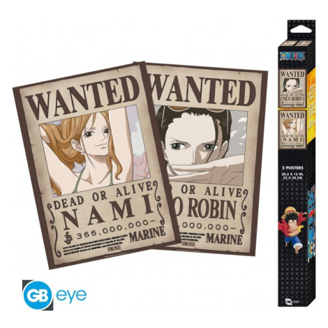 Set 2 plakátů One Piece - Wanted Nami & Robin (52x38 cm) Abysse