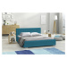 Eka Čalouněná postel SWIFT - Kronos 90x200 cm Barva látky: Azurová (13), Úložný prostor: S dřevě