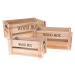 Sada dřevěných bedýnek Wood Box, 3 ks, přírodní