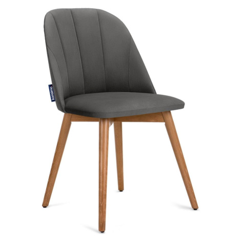 Konsimo Sp. z o.o. Sp. k. Jídelní židle BAKERI 86x48 cm šedá/světlý dub