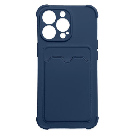 Silikonové pouzdro AirBag s kapsou na iPhone 12 Pro 6.1" navy blue