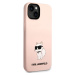 Karl Lagerfeld Liquid Silicone Choupette NFT kryt iPhone 14 Plus růžový