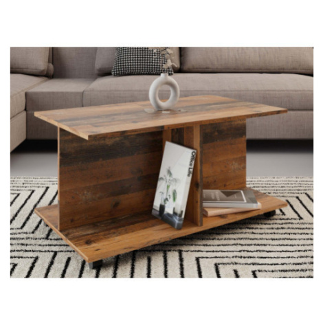 Konferenční stolek Filip, vintage optika dřeva Asko