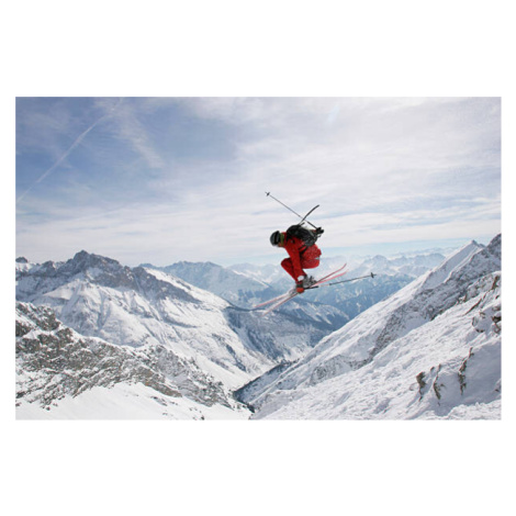 Fotografie Germany, Damkar, person jumping ski, side view, Franz Faltermaier, 40x26.7 cm