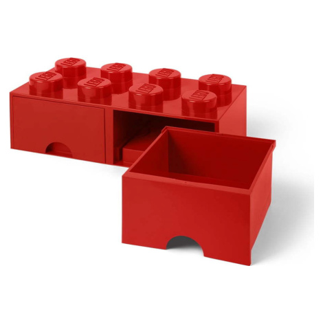 Červený úložný box se dvěma šuplíky LEGO®