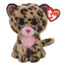 TY BEANIE BOOS LIVVIE hnědorůžový leopard 24cm