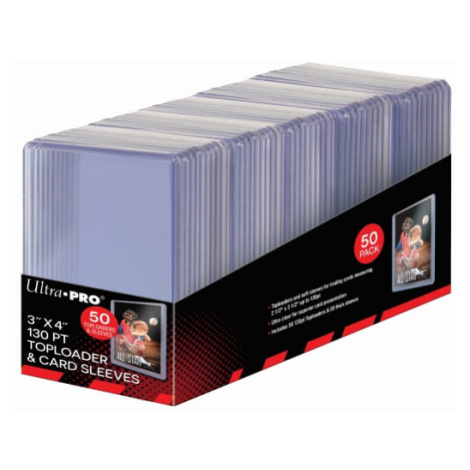 Toploader Ultra Pro 3x4 Super Thick 130PT Toploaders and Card Sleeves - 50 ks Ultrapro
