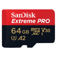 SanDisk Paměťová karta SANDISK EXTREME PRO microSDXC 64GB 200/90 MB/s UHS-I U3 (SDSQXCU-064G-GN6