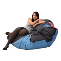 BeanBag Sedací pytel 189×140 duo dark gray - cyan