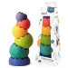 Hencz Toys Interaktivní pyramida Skořápky - 6 dílů - pastelová