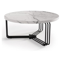 Konferenční stolek Antica bílá mramor/černá
