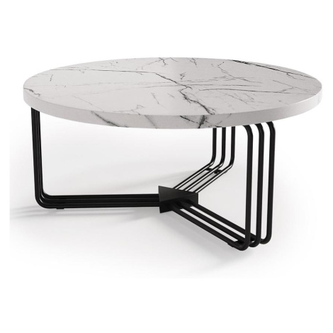 Konferenční stolek Antica bílá mramor/černá BAUMAX