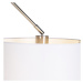 Závěsná lampa s lněným stínidlem bílá 35 cm - ocel Blitz I