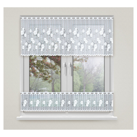 Dekorační vitrážová žakárová záclona AMBAR 60 bílá 300x60 cm (cena za vrchní díl) MyBestHome MyBestHome PRO