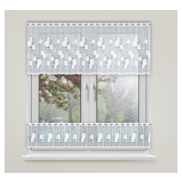 Dekorační vitrážová žakárová záclona AMBAR 60 bílá 300x60 cm (cena za vrchní díl) MyBestHome
