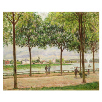 Obrazová reprodukce Les Promenade des Marronniers, St Cloud, 1878, Alfred Sisley, 40 × 32.9 cm