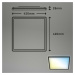 BRILONER Slim CCT svítidlo LED panel, 42 cm, 22 W, černá BRILO 7082-015