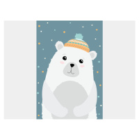 ELIS DESIGN lední medvídek na plakátě rozměr: 30 x 40 cm