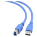 Gembird CABLEXPERT kabel USB A-B 3m 3.0, modrá - CCP-USB3-AMBM-10