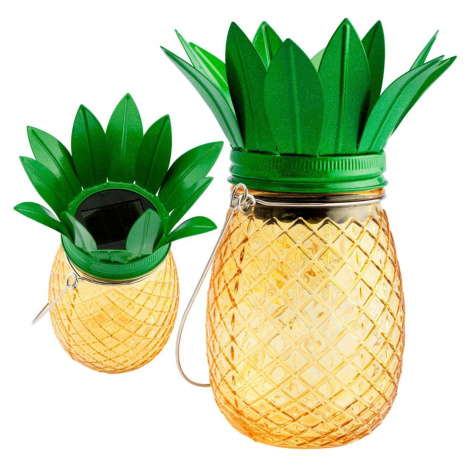 Svítidlo zahradní LED solární Závěsné ANANAS skleněné 3000K Polux GOLDLUX (Polux)